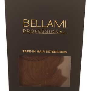 BELLAMI PROFESSIONAL TAPE-IN HAIR EXTENSIONS 18” CHESTNUT BROWN #6 NIB